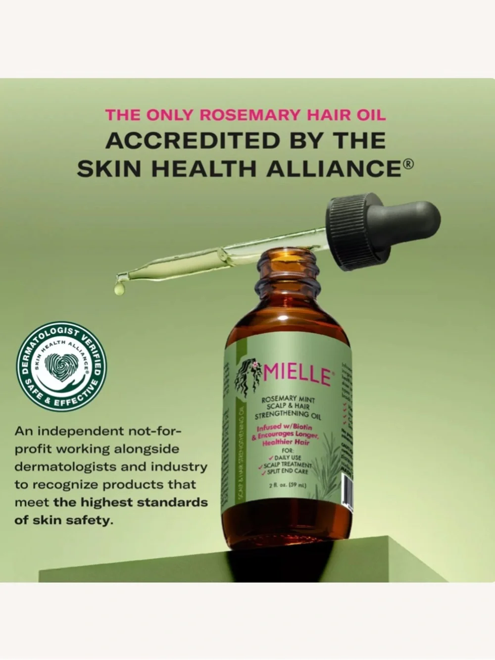 Mielle Rosemary Mint Scalp & Hair Strengthening Oil - Green 2oz/59ml